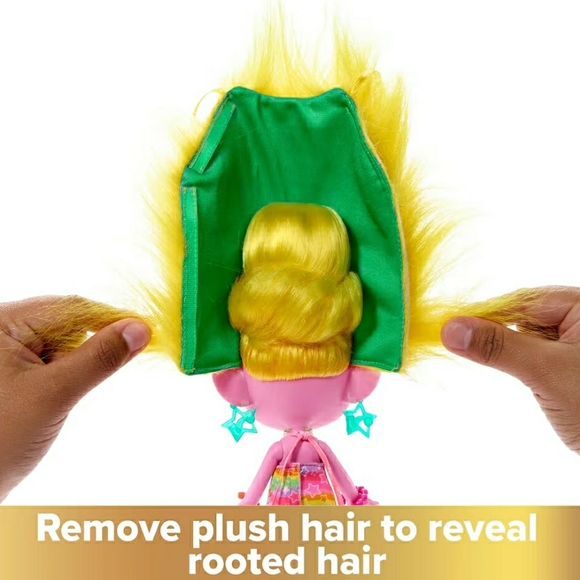 DreamWorks Trolls Doll with Pink and Yellow Hair - Picture 3 of 6